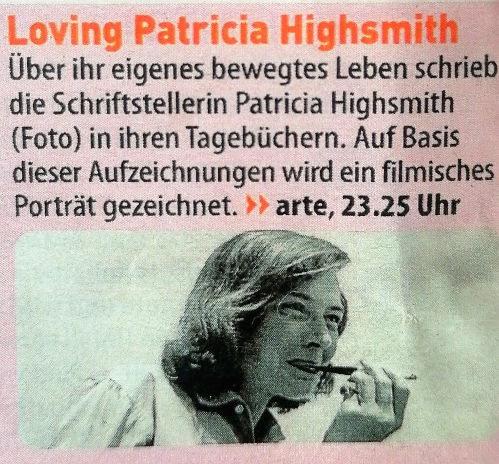 Die Autorin Silke Brügel empfiehlt Loving Patricia Highsmith ein literarisches Portrait